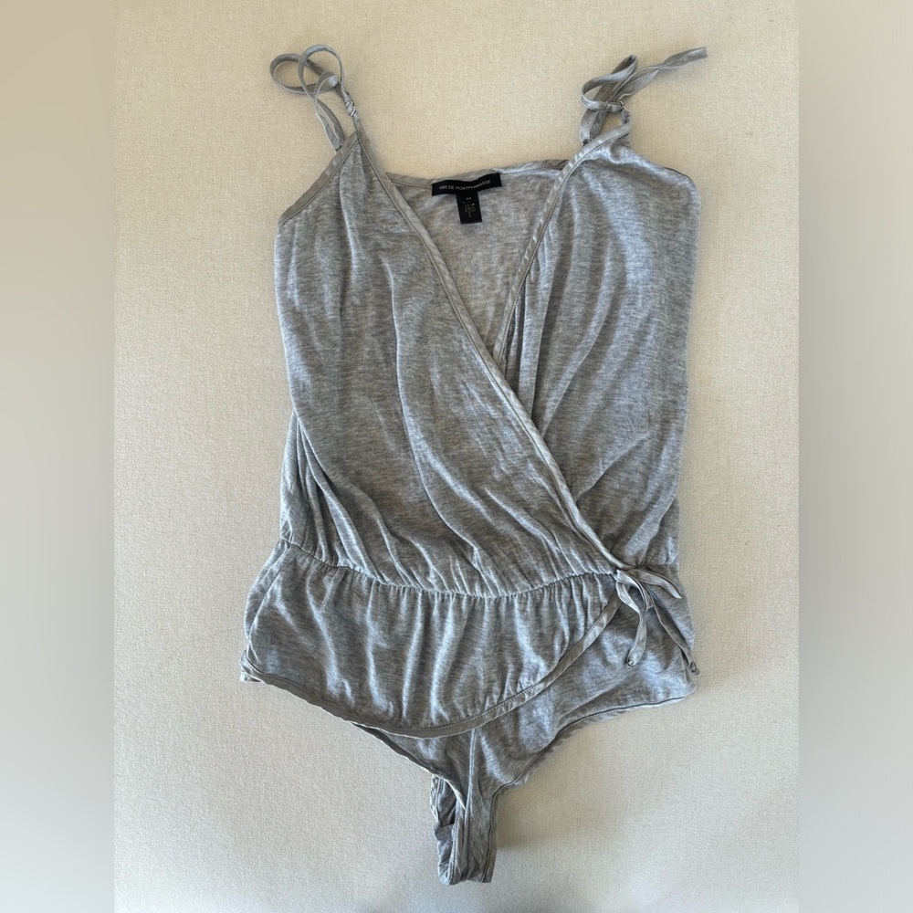 Kiki de Montparnasse Teddy bodysuit nightie grey XS